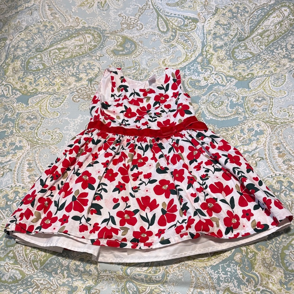 Girls sleeveless holiday dress. Carter’s brand size 6.